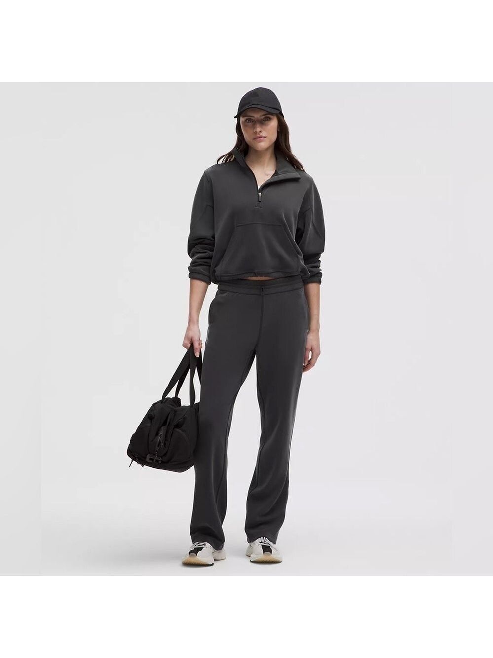 Lululemon Softstreme High-Rise Straight-Leg Cropped Pant Charcoal Size 4